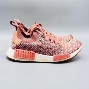 Adidas Shoes Womens 5.5 Pink White NMD R1 PK Primeknit Boost Running Sneakers